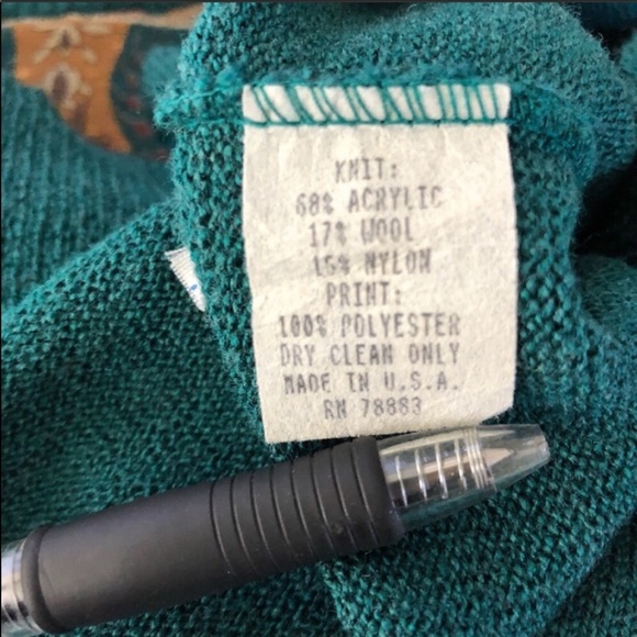 Vintage Embellished Blue Sweater Size L - Picture 8 of 8